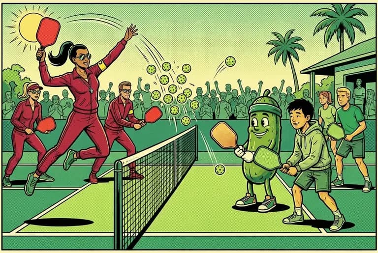 The Red Tide unleashes wild smashes while Dill and friends stand calm, soft-blocking every ball at the kitchen line.