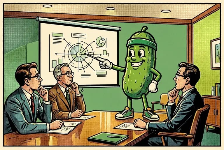 The pitch: Dill stands before the Hendricks executives and points at the projected spec page himself, naming the limitation before they can find it.
